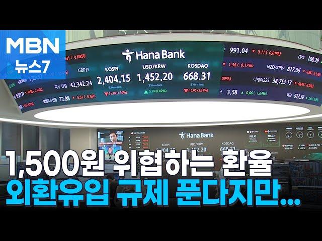 "환율 1500원 막아야"…정부, 외환유입 규제 풀어 [MBN 뉴스7]