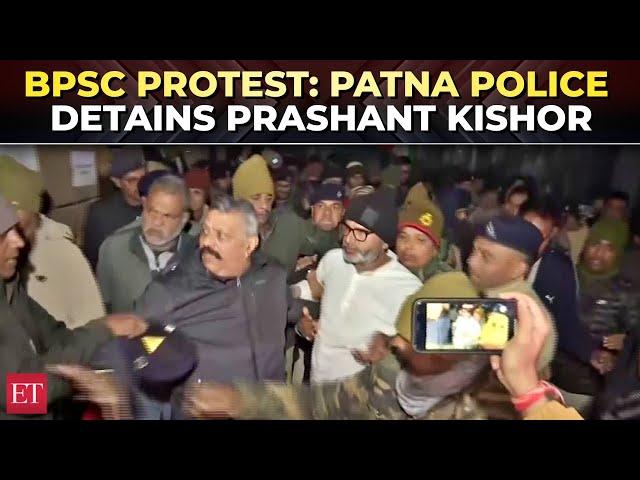 BPSC Protest: Patna Police detains Prashant Kishor during indefinite hunger strike in Bihar