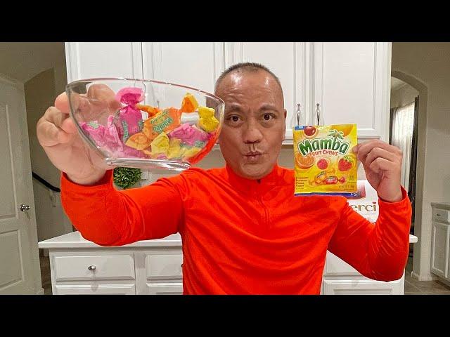  ASMR MAMBA FRUIT CHEWS CANDY (5 FLAVORS) AND EATING SOUNDS  FULL VIDEO  #asmr