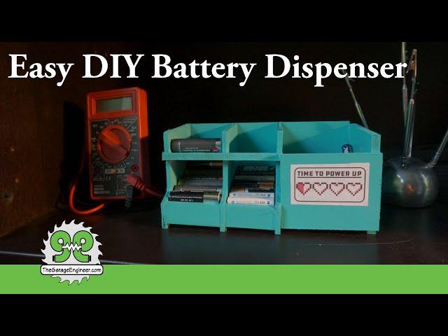 Easy DIY Battery Holder and Dispenser - The Garage Engineer