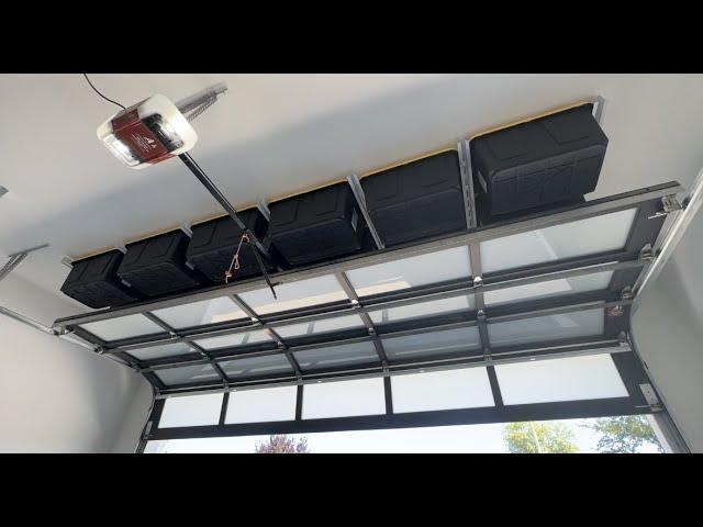 Tote Slide PRO Garage Ceiling Storage Rails for Bins