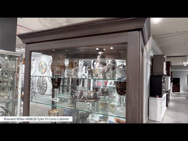 Curio Cabinet with Mirrored Back and Glass Shelves