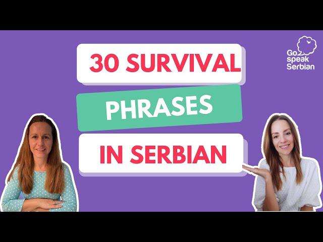 30 survival phrases in Serbian