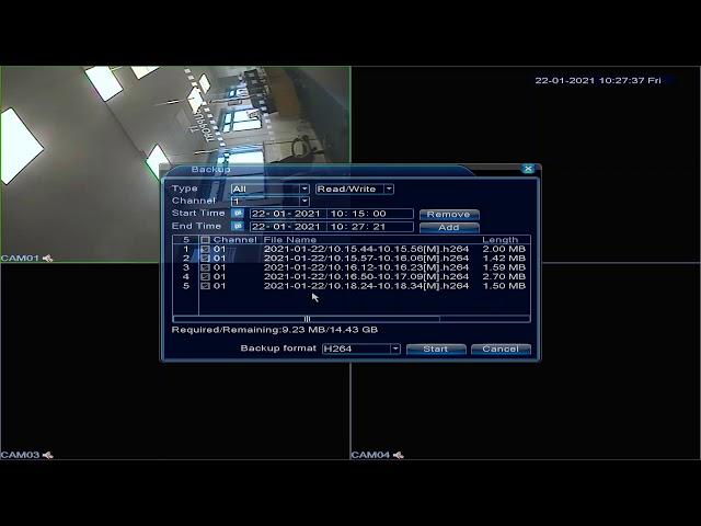 QVIS Atlantis Backup Footage to USB