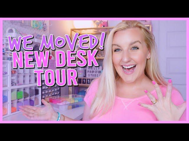 SMALL BUSINESS DESK TOUR & ALL MY BRACELET MAKING SUPPLIES (bead organization) NEW STUDIO ROOM 