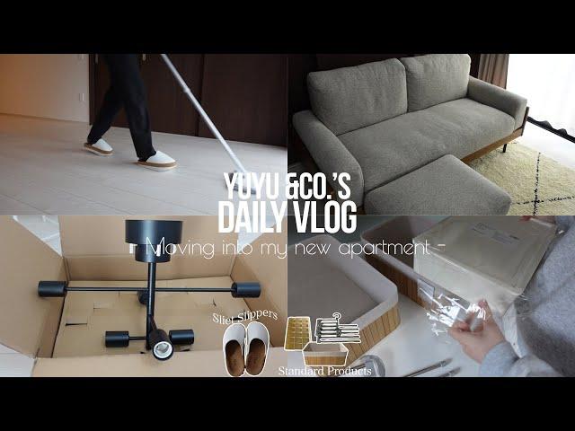 Daily vlog / Moving into my new apartment / HAUL/ 3days / cleaning / new sofa / Living in Japan