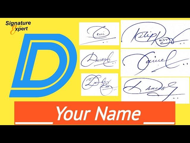 ️D Letter Signature Style | Signature Style Of My Name  | How To Create My Own Signature