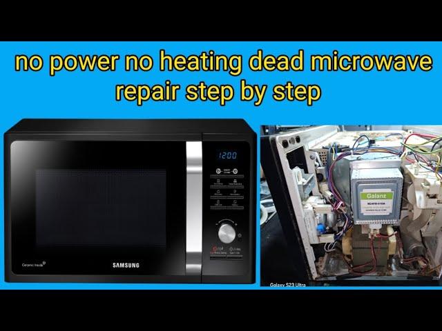 no power no heating dead microwave repair step by step #microwaverepair #1000subscriber #repairing