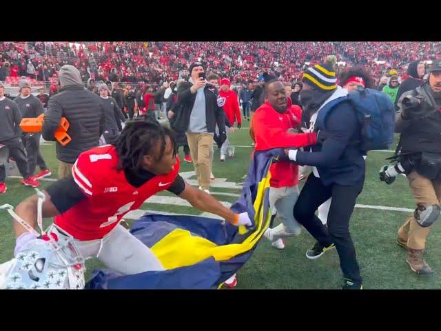 Michigan & Ohio St. Brawl at the End of 2024 Game!