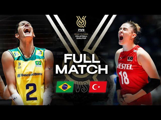  BRA vs  TUR - Paris 2024 Olympic Qualification Tournament | Full Match - Volleyball