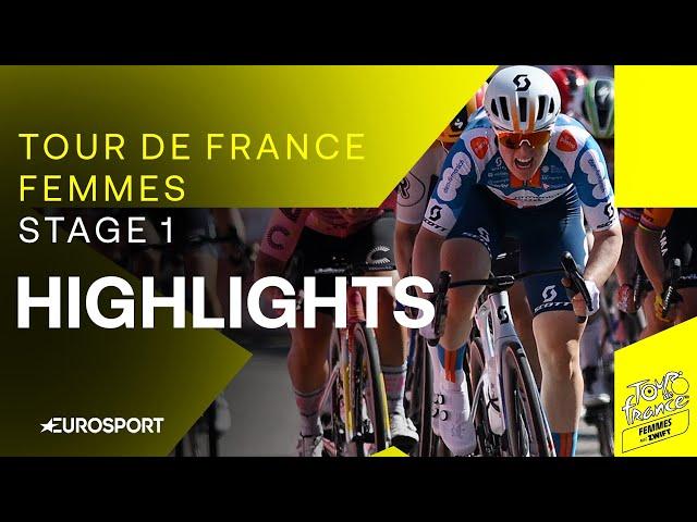 AN EPIC FIRST STAGE !  | Tour de France Femmes Stage 1 Highlights | Eurosport Cycling