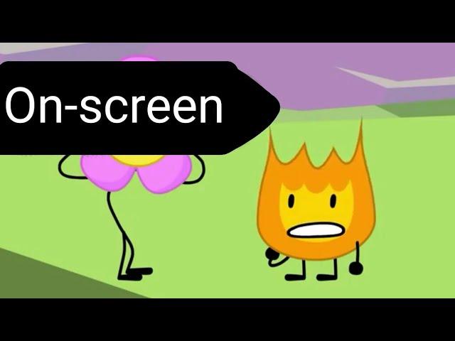BFB 23: but only when firey on-screen