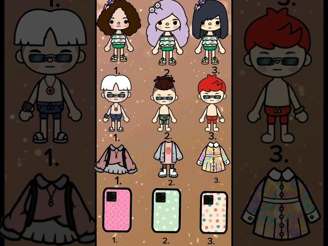 Toca boca girls choose boy or clothes or iphone #tocalifeworld #choose #baothuongtv #shorts