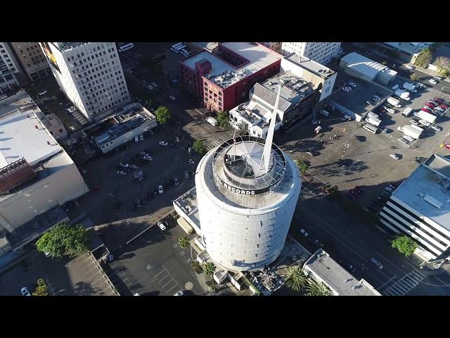 Los Angeles via Drone: Capitol Records Building