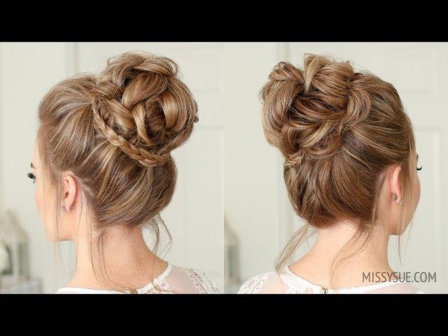 Mini Braid Wrapped High Bun | Missy Sue