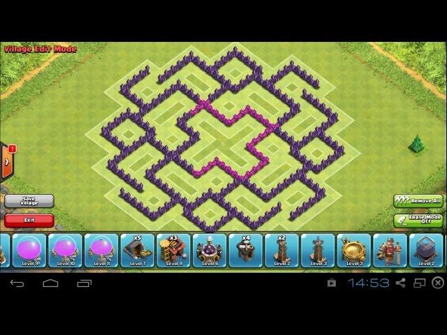 Clash Of Clans-TH8 Hybrid base