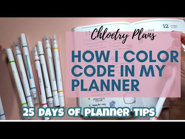 25 Days of Planner Tips | Day 12 | Use color coding to get things done!