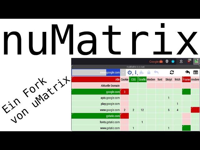 [TUT]  nuMatrix - A fork of uMatrix  [4K | DE]