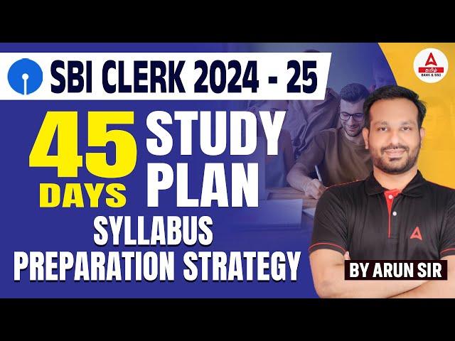 SBI Clerk Syllabus 2024 Tamil | SBI Clerk 45 Days Study Plan and Preparation Strategy for Beginners