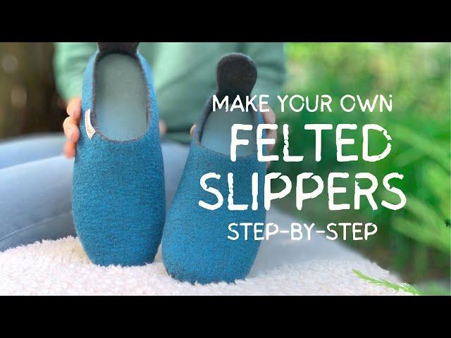 Make a Pair of Wet Felted Wool Slippers Beginner Style Step-by-Step + Template! P1: Resist & Layout