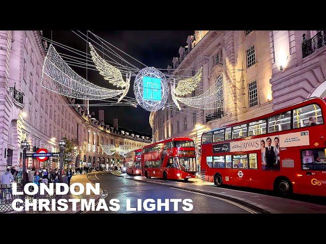 London's Iconic Christmas Lights 2024| Regent Street & Oxford Street Glow! [4K]