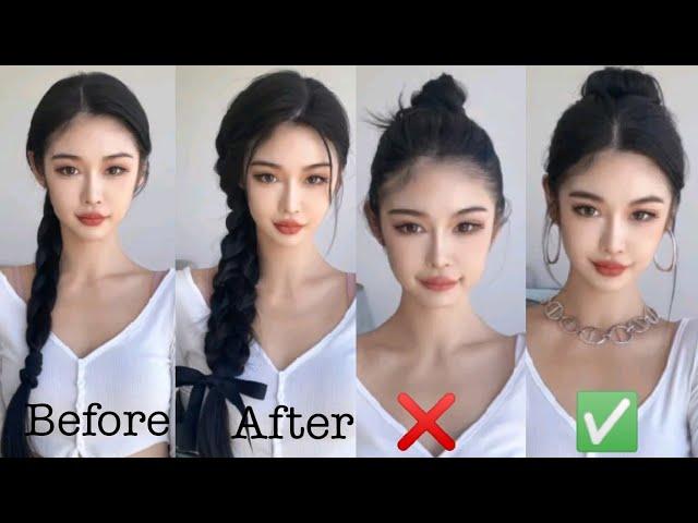 Super Cute Braid Hairstyle & Top Bun Hairstyle Tutorials Korean Style