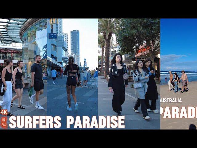 [4k] Explore Surfers Paradise Wednesday 24 July 2024 | Gold Coast | Queensland | Australia