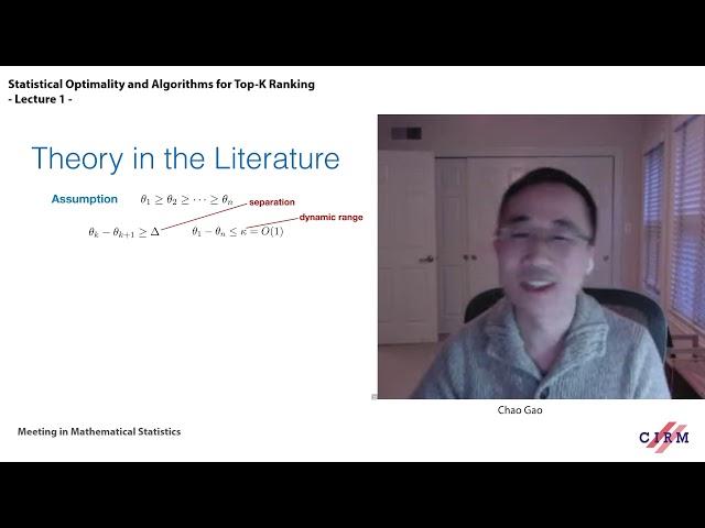 Chao Gao: Statistical Optimality and Algorithms for Top-K Ranking - Lecture 1