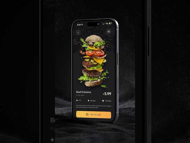 Food App UI Design #uiuxdesign #appdesign #appdesigner #figmadesign #viralvideo