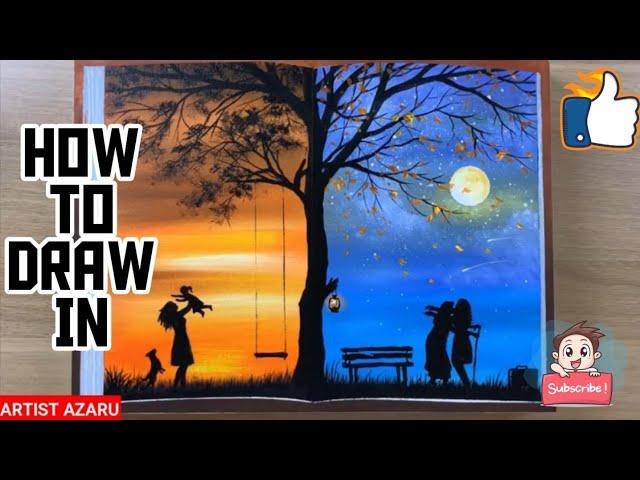 HOW TO DRAW MOM'S DIARY IN ACRYLIC PAINTING //BY ARTIST AZARU//2020