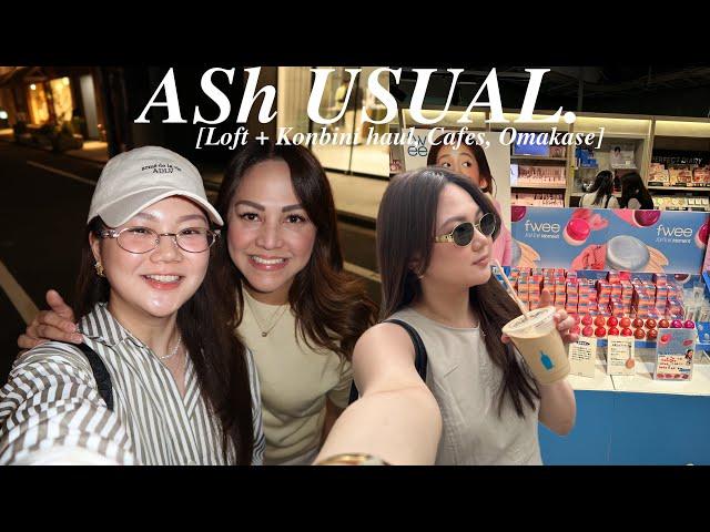 #AShUSUAL: LOFT & KONBINI HAUL, CAFES + OMAKASE IN TOKYO! | ASHLEY SANDRINE