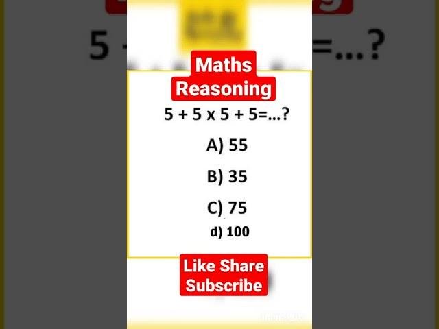 Maths Reasoning #shorts #yesacademy