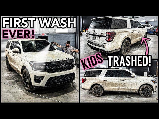 Deep Cleaning the MUDDIEST Ford Expedition Ever! | Satisfying Disaster Car Detailing Transformation!