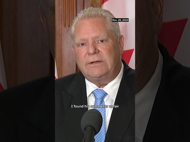 Ontario Premier Doug Ford calls Trump's tariff threats 'insulting'