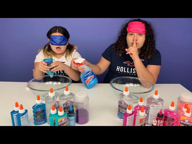 Mary CHEATED!!! Blindfolded Slime Challenge!