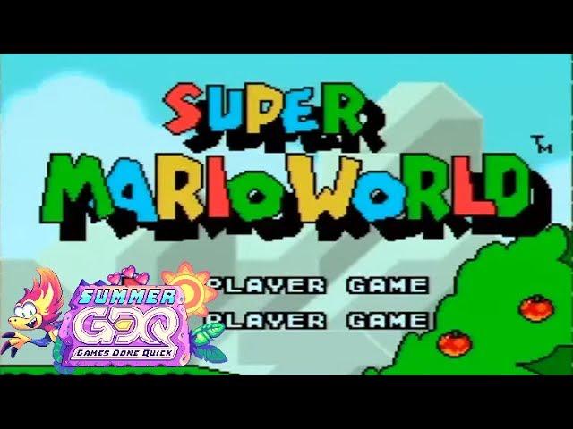 Super Mario World race by Seathorne, truman, and TNT in 1:27:25 SGDQ2019