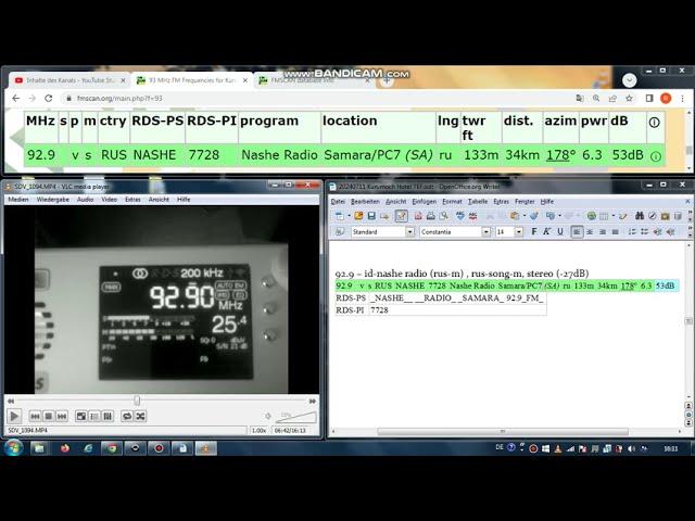 FM DX Kur - 110724 - 92.9 Nashe Radio (RUS) Samara/PC7 (SA) 6.3kW 34km