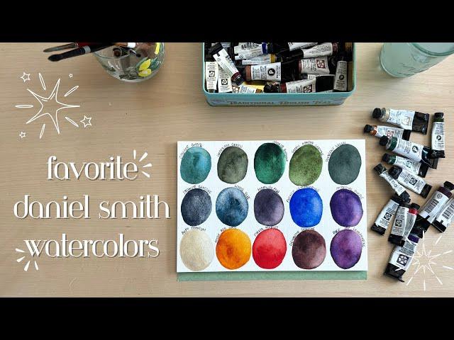 My favorite Daniel Smith Watercolors! Swatches and Reviews!