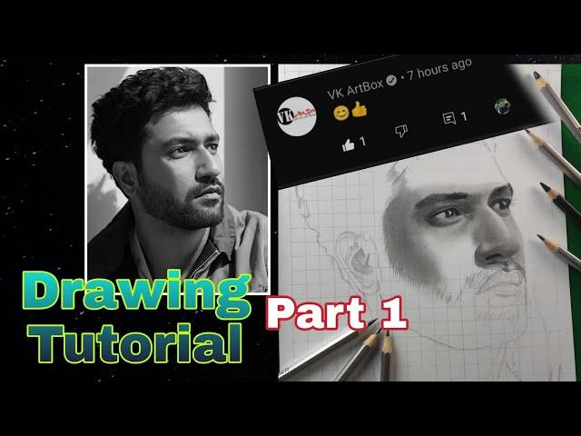 Vicky Kaushal Drawing Tutorial | Vk Artbox Competition Part 1