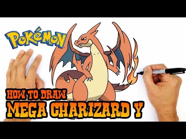 How to Draw Mega Charizard Y | Pokemon