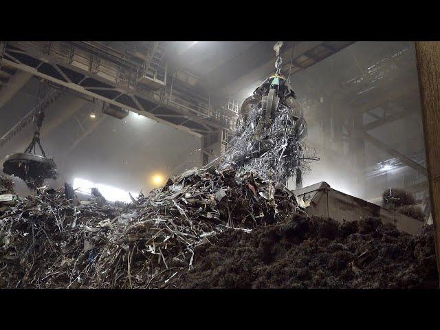 Huge Scale! I-Beam Manufacturing Process by Melting Metal Scrap. Steel Mass Production Factory