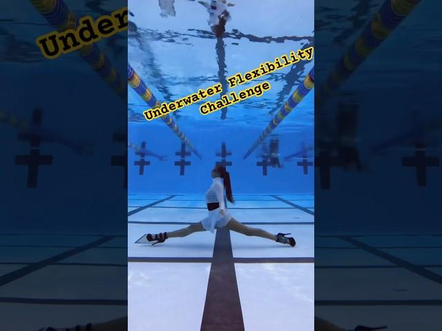 Underwater Flexibility challenge   #pool #flexibilitychallenge #underwater #split