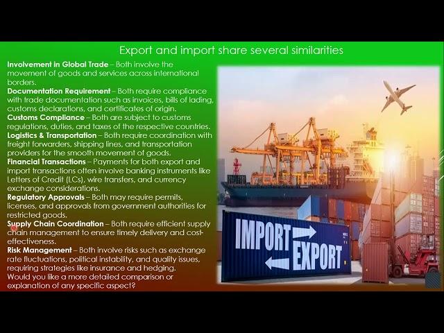 Similarity Between Export And Import