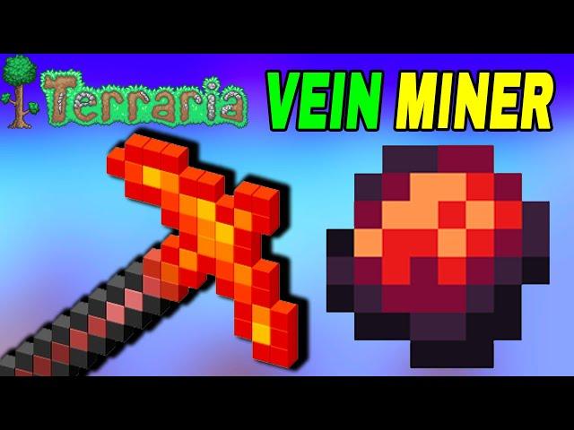 Terraria: How To Use VeinMiner Mod Tutorial (Ore Excavator)