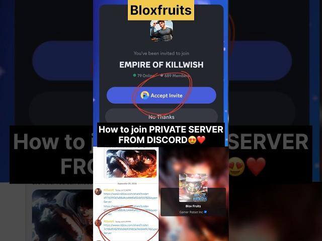 How to join Bloxfruits Private Server from Discord ? ️ #bloxfruit #privateserver #roblox