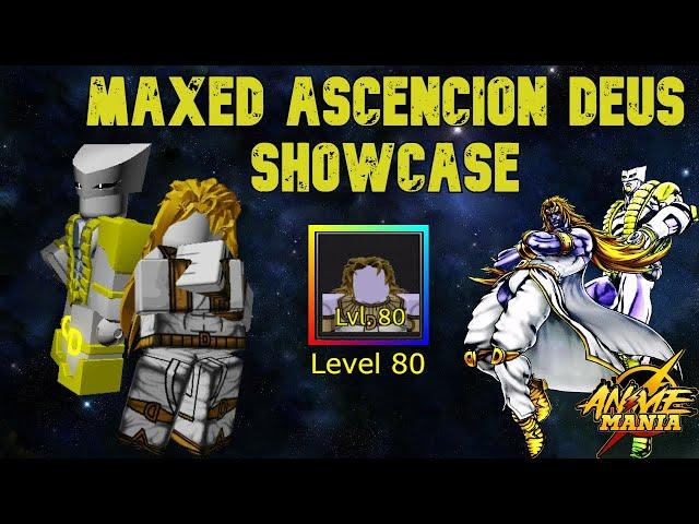 MAXED MYTHICAL ASCENCION IS INSANE! Maxed Ascencion Showcase in Roblox Anime Mania