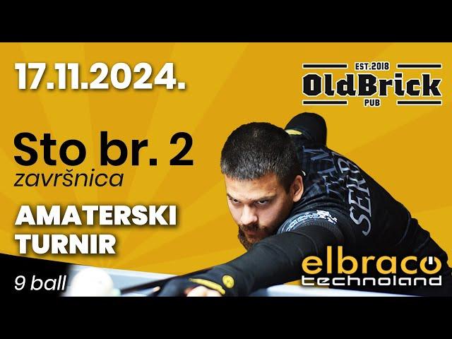 Sto br 2 zavrsnica, 17.11.2024. Amaterski turnir 9 ball - Sombor