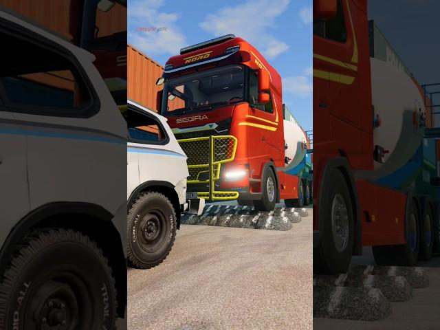 Truck vs Speedbumps | BeamNG Drive  #shortvideo #beamngdrive #simulation #india #truck #speedbump