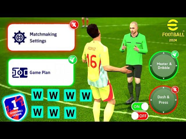 7 Tips Only  Pro Players Use To Win Every Online Match | eFootball 2024 Mobile