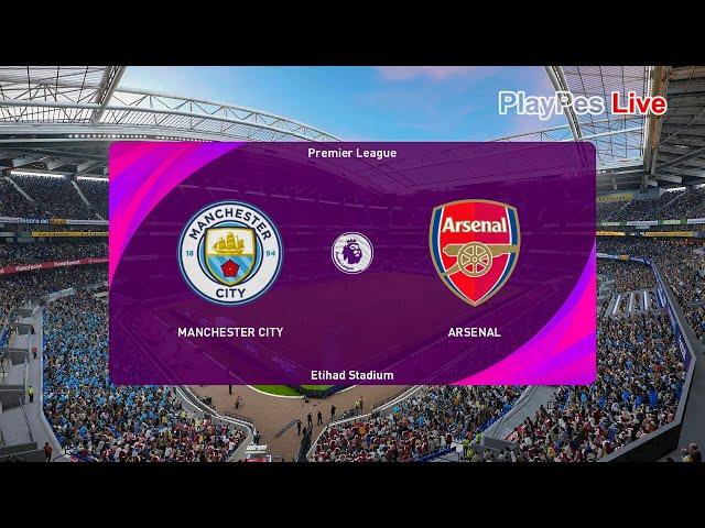 PES 2021 - Manchester City vs Arsenal - Full Match & Goals - Gameplay PC